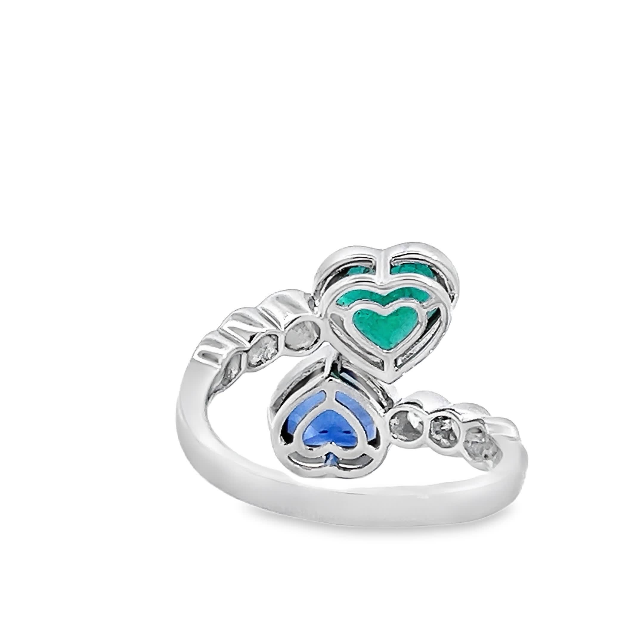 Eleganter herzförmiger Edelsteinring in Herzform im Zustand „Neu“ im Angebot in Great Neck Plaza, NY