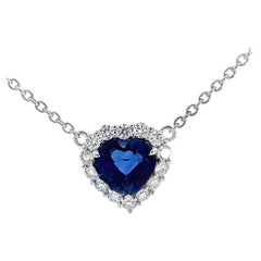 Elegant Heart-Shaped Sapphire Pendant