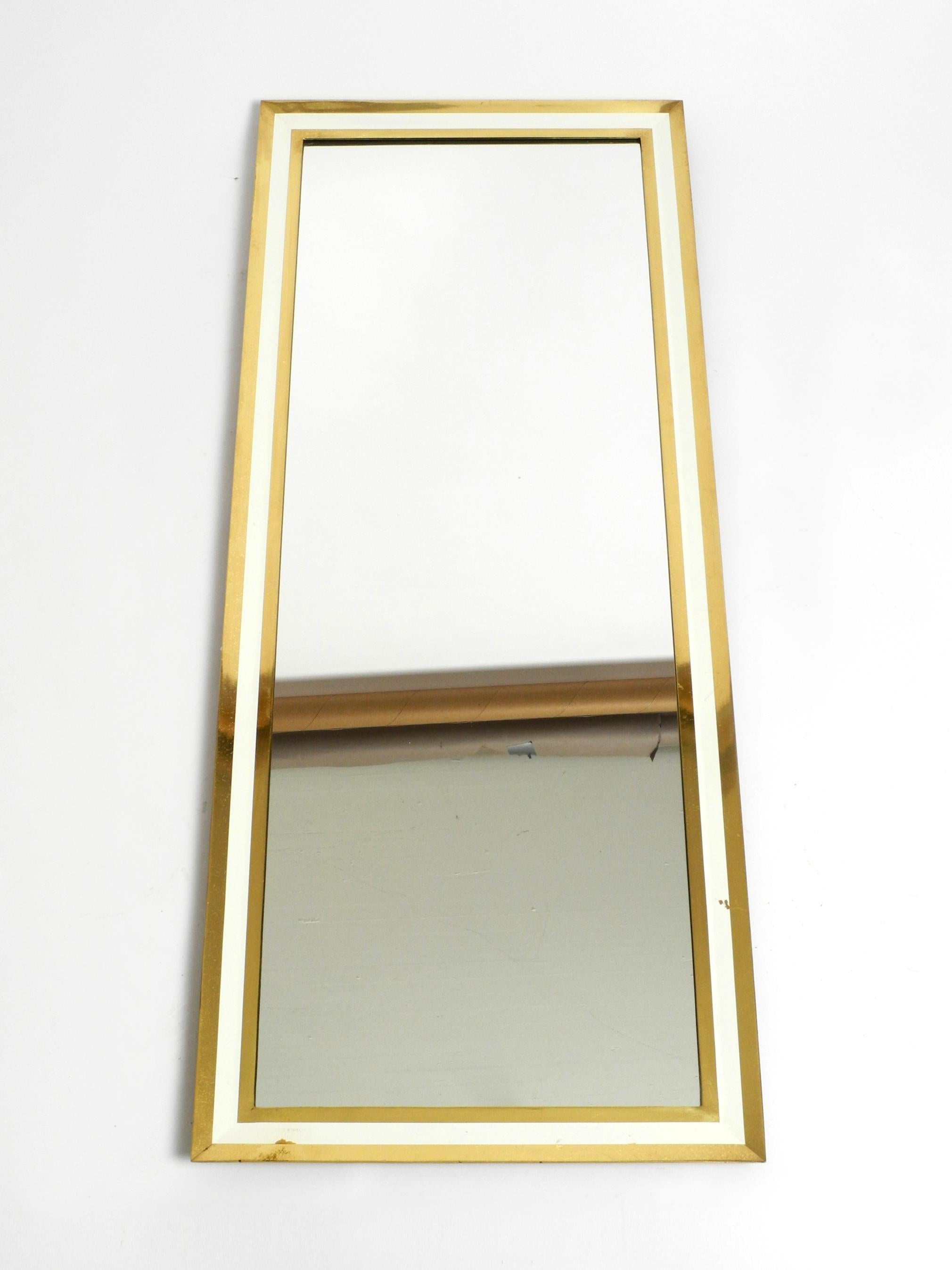 Elegant Heavy 1960s Midcentury XXL Brass Wall Mirror by Münchener Zierspiegel For Sale 14