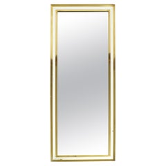 Elegante specchio da parete in ottone XXL del 1960 di Münchener Zierspiegel
