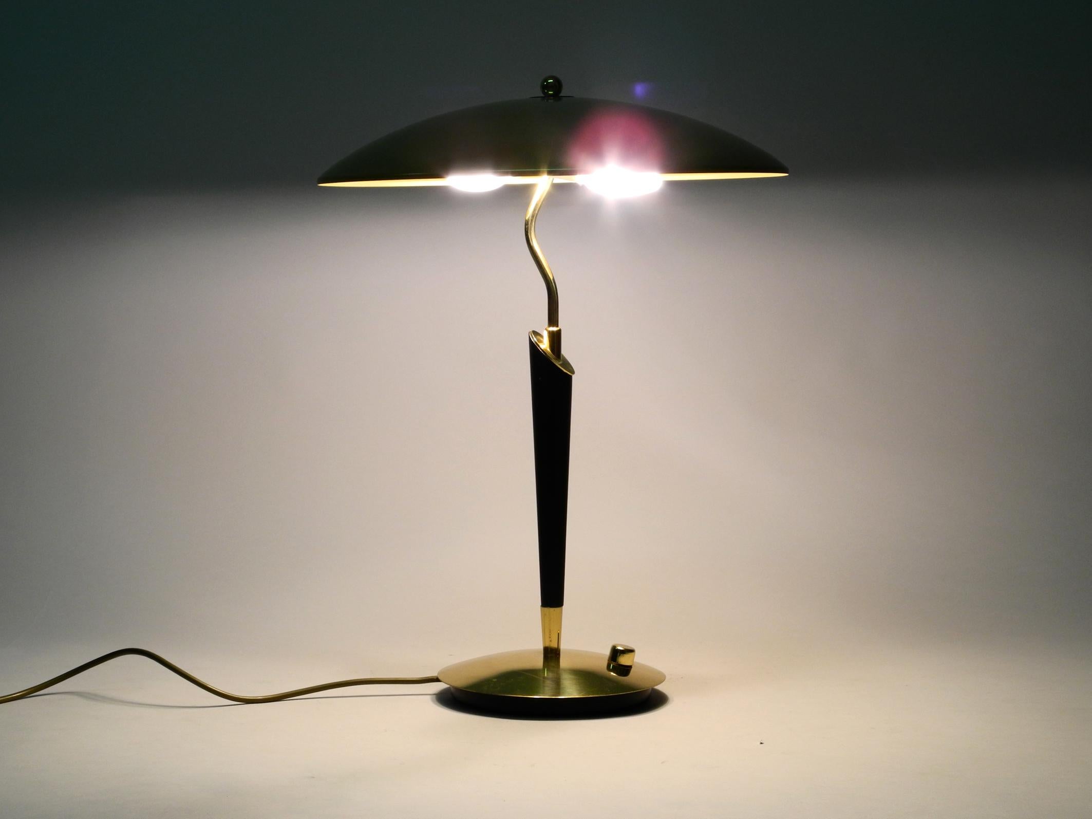 Elegant Heavy Extra Large Brass Table Lamp from the 1960s by Hillebrand 3