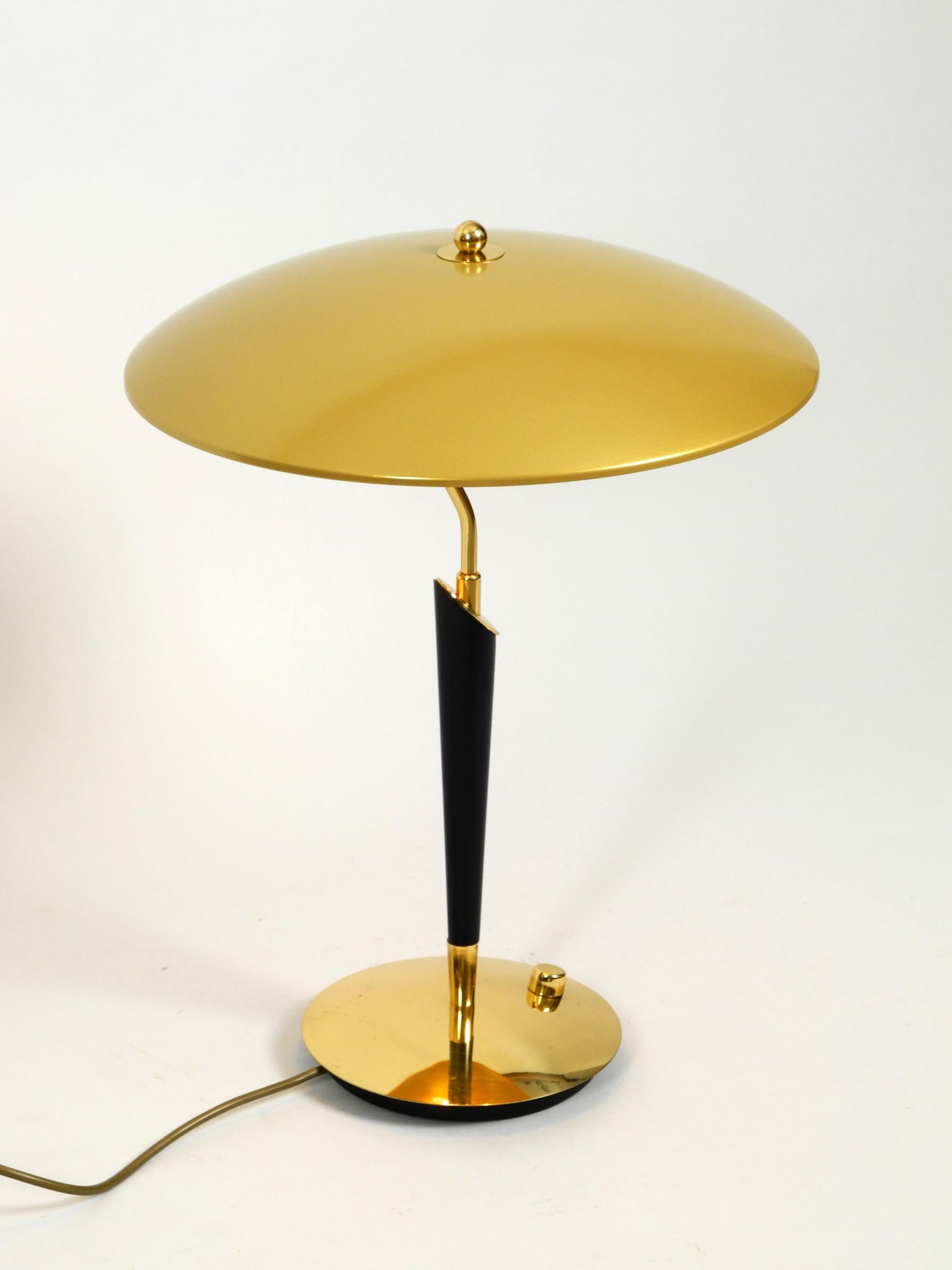 German Elegant Heavy Extra Large Brass Table Lamp from the 1960s by Hillebrand