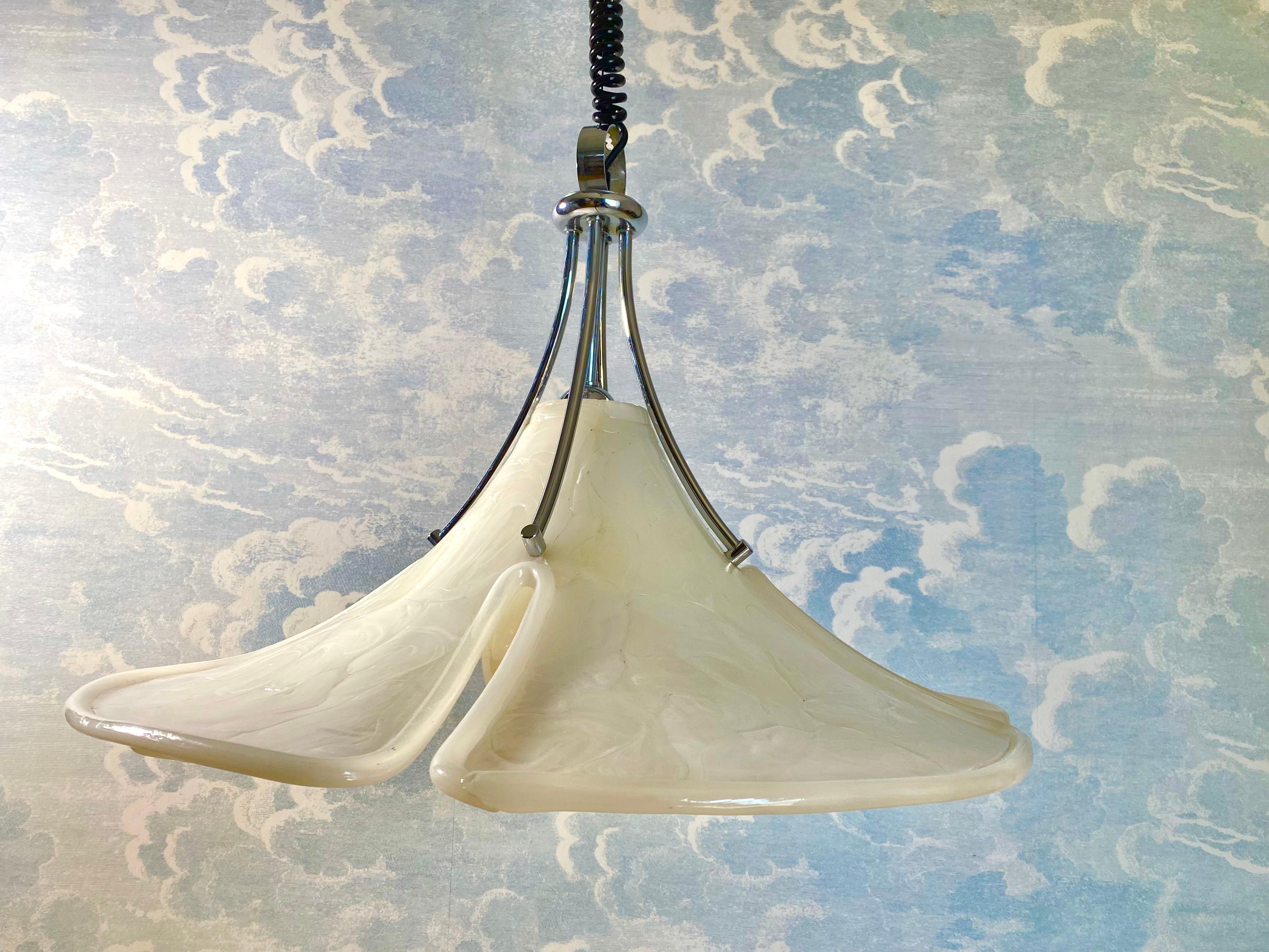 Eleganza della luce a sospensione regolabile in altezza di Cosack Leuchten, Germania, anni '70 in vendita 3