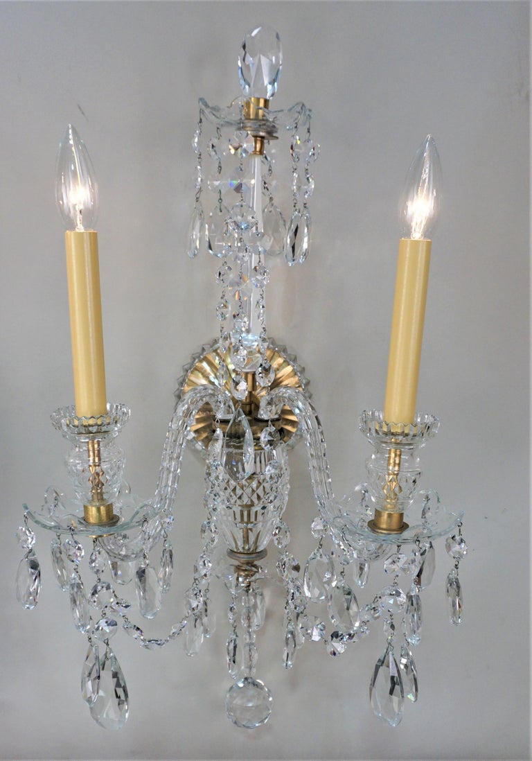 Elegant High Quality Crystal Wall Sconces at 1stDibs vintage crystal