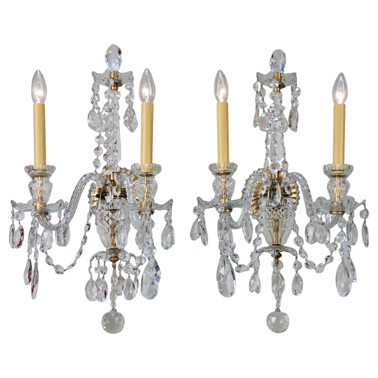 Elegant High Quality Crystal Wall Sconces at 1stDibs