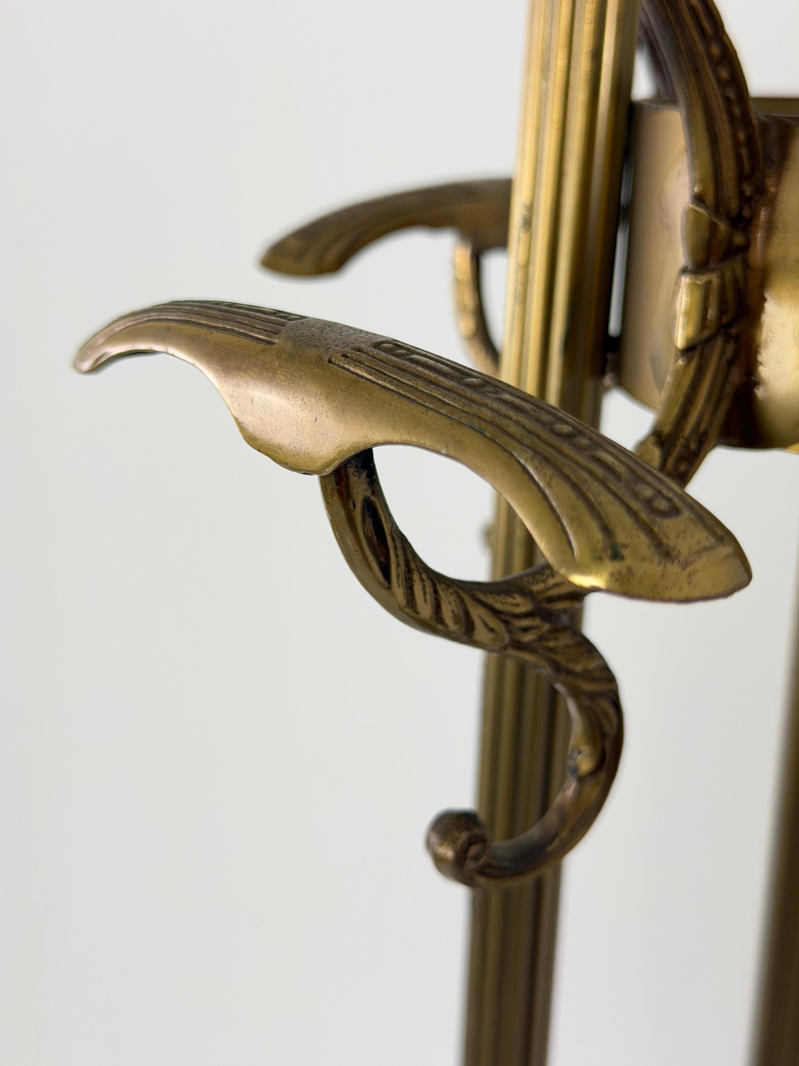 Elegant porte-manteau en laiton Hollywood Regency, années 1950 en vente 1