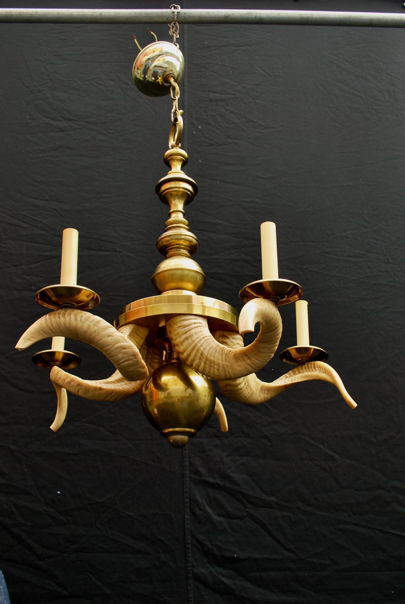 horn chandelier