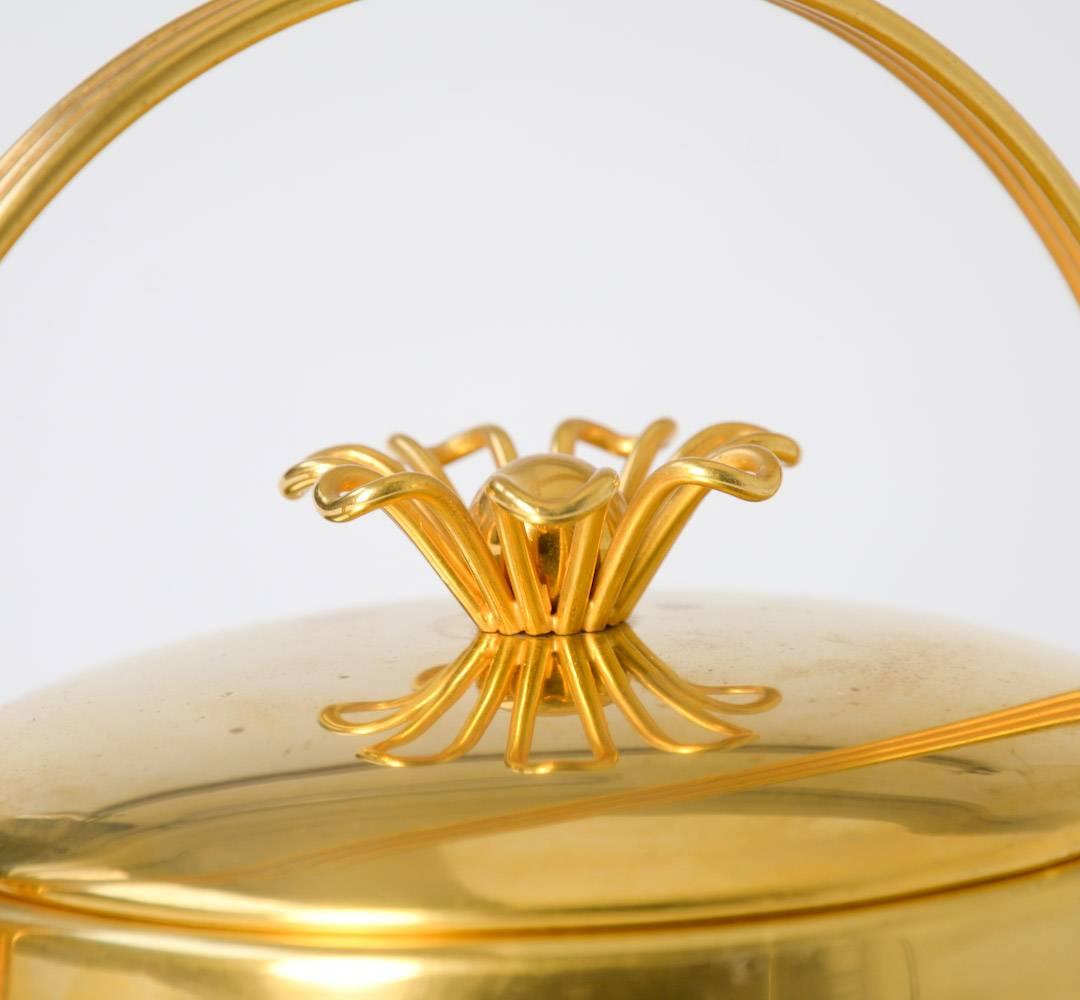 Brass Elegant Ice Bucket by Aldo Tura