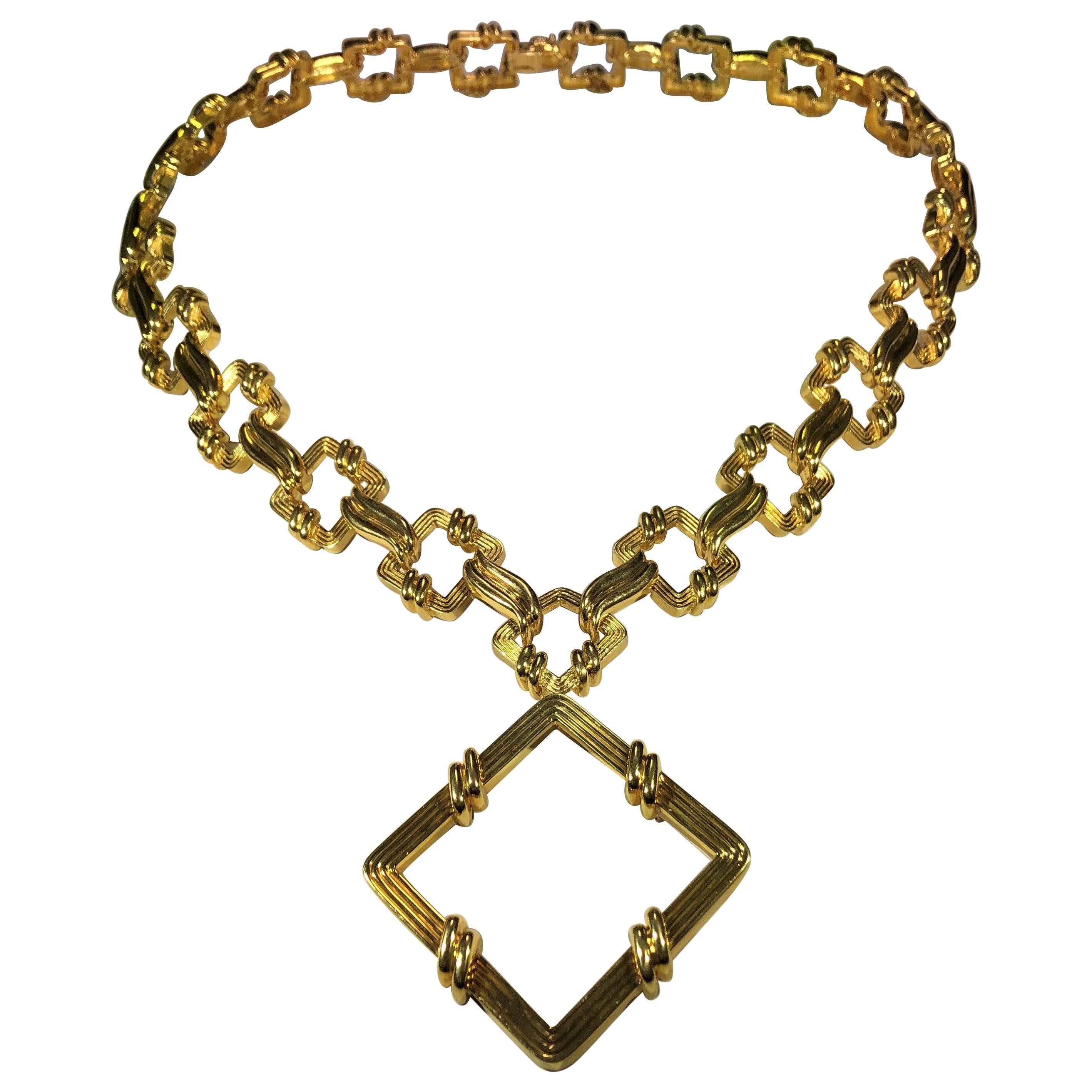 Elegant & Important Tiffany & Co. Gold Necklace with Custom Pendant