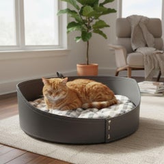 Elegant indoor pet bed SOLE - Diameter 63 cm - Soft cushion