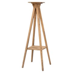 Elegante consola industrial de madera con rica pátina, Francia, 1900