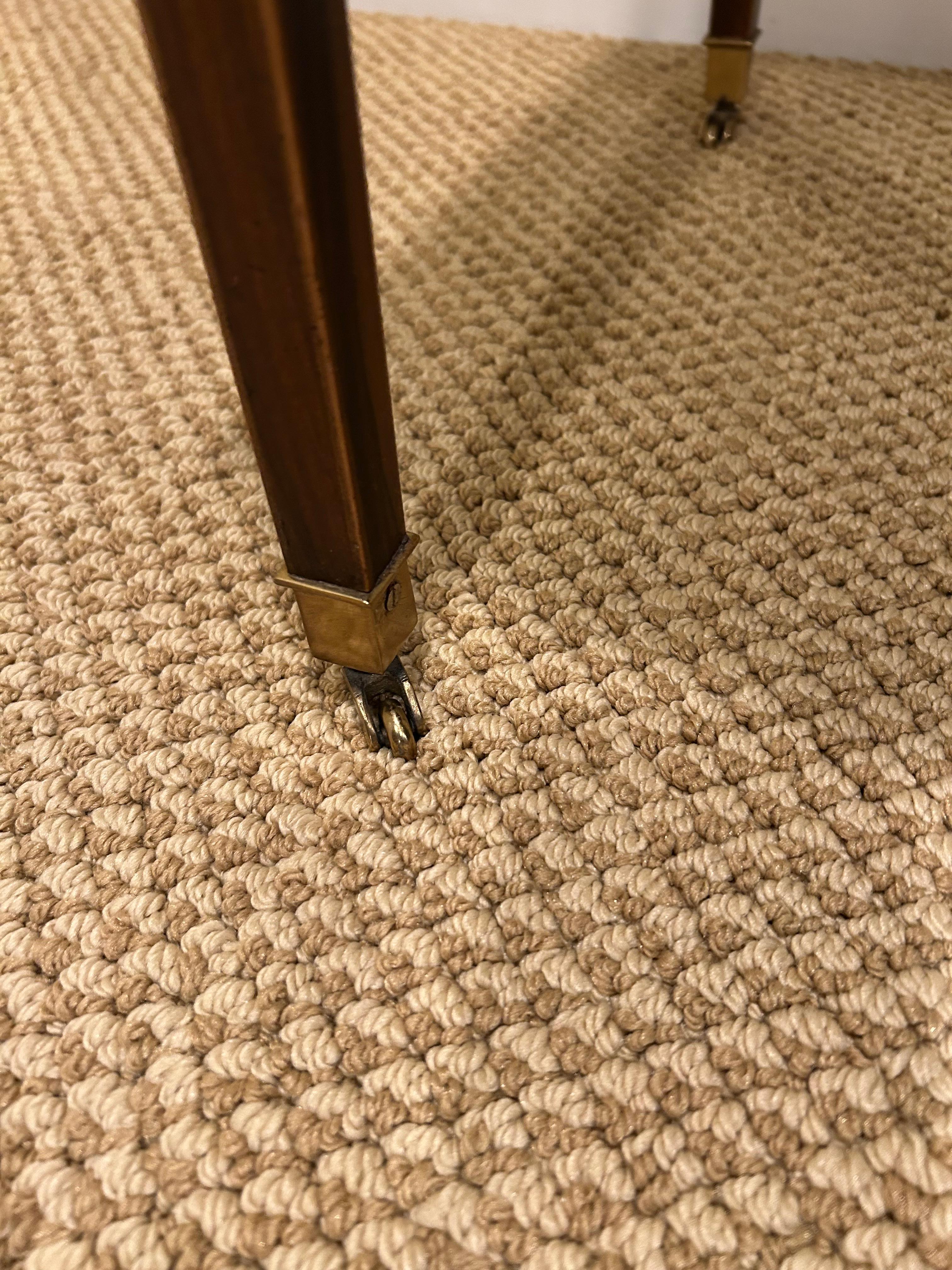 Elegante Mesa Auxiliar Pembroke de Madera Mixta con Incrustaciones y Hoja Caída 3