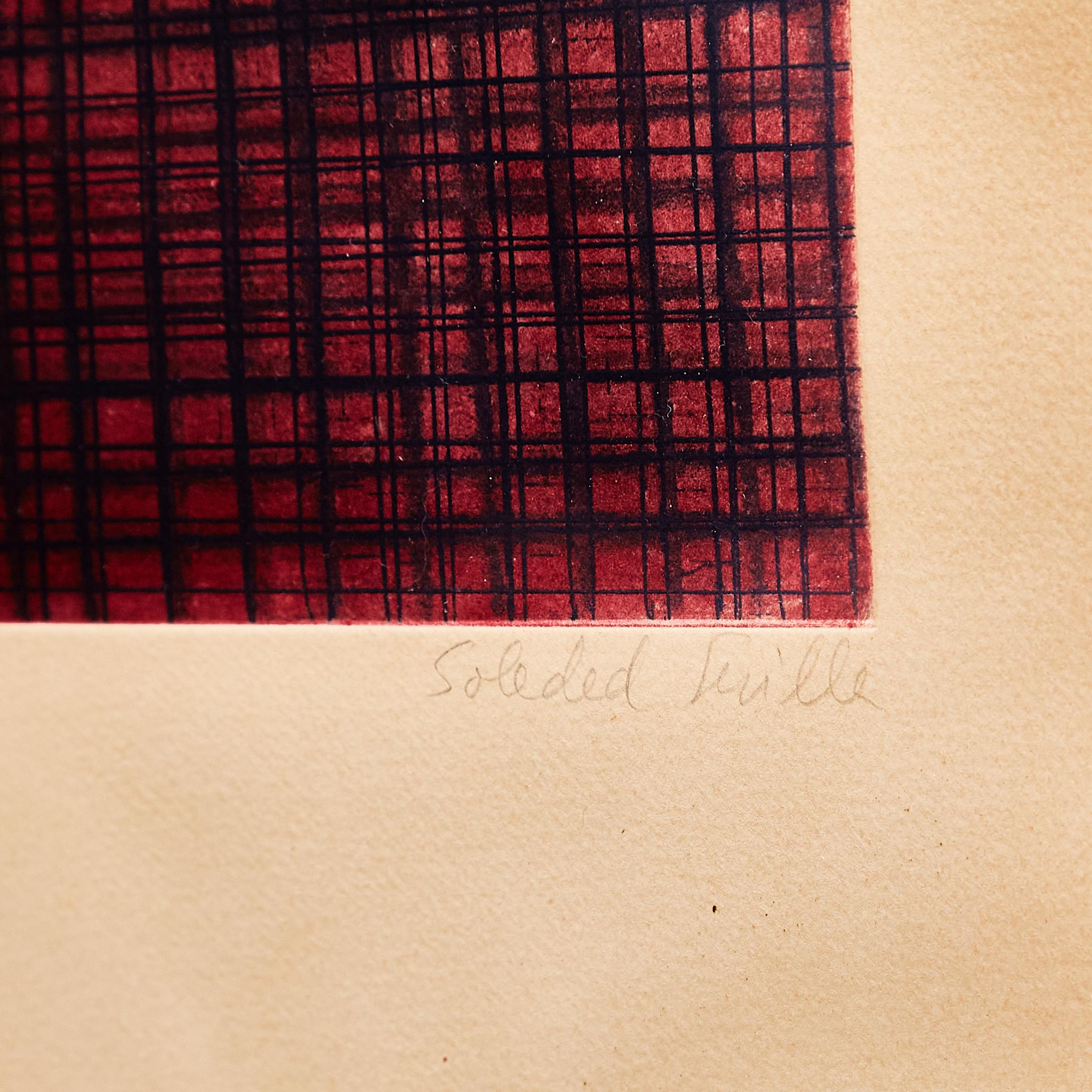 Paper Elegant Intricacy: Soledad Sevilla's 'Variaciones de una línea' Aquatint on Pape For Sale