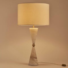 Elegant Italian Alabaster Table Lamp "Silhouette"
