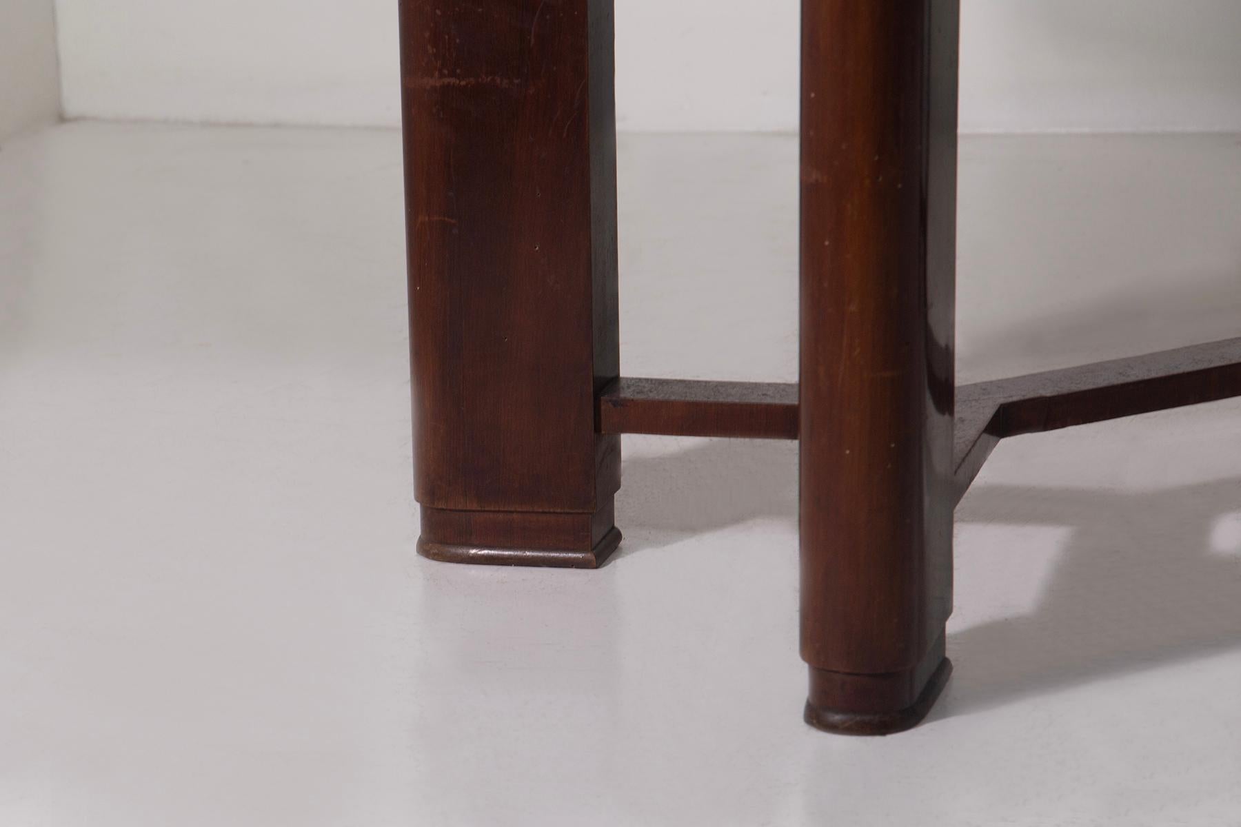 Elegant Italian Art Deco Dining table in wood and parchment in vendita 3