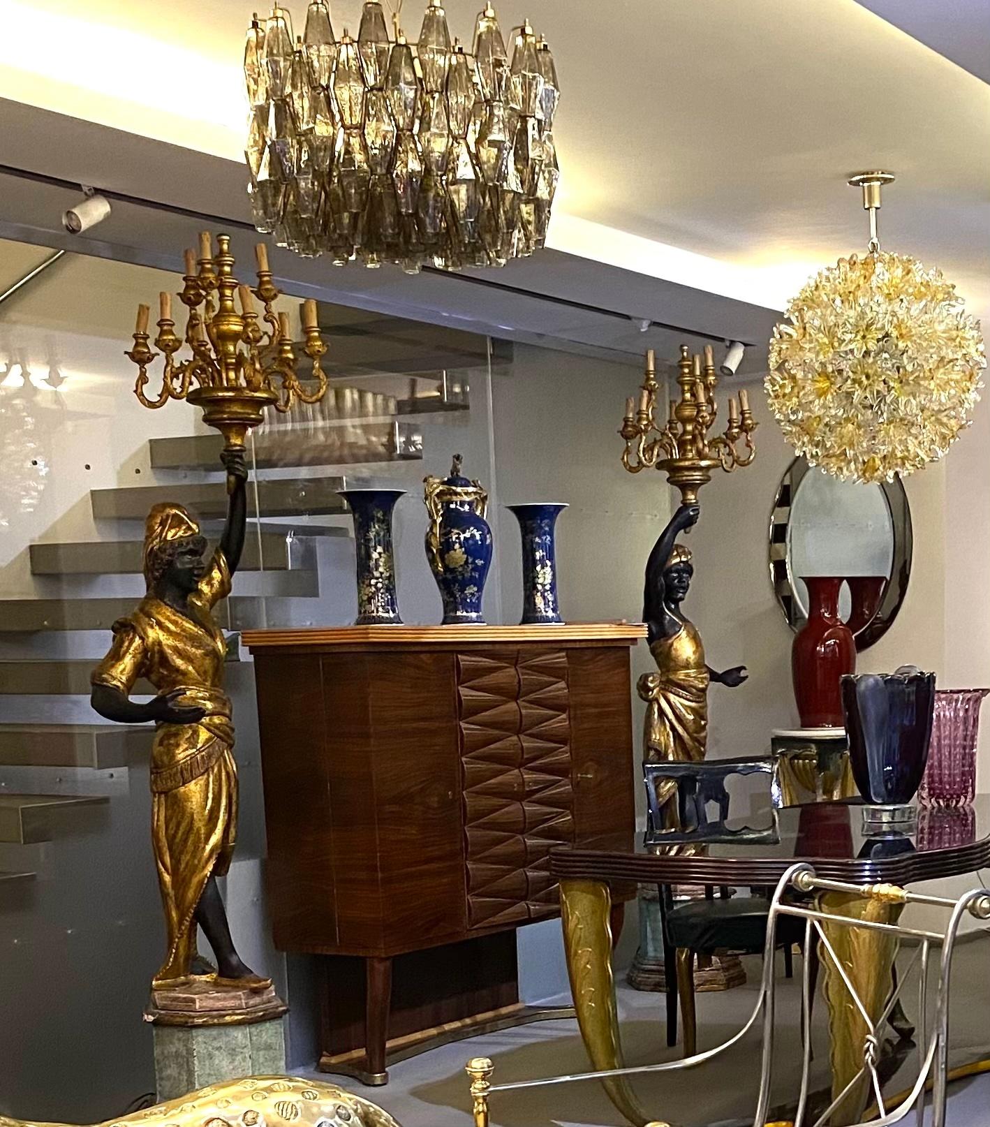 Elegantes italienisches Art-Déco-Barschränkchen von Michele Merighi 1940 (Holz) im Angebot