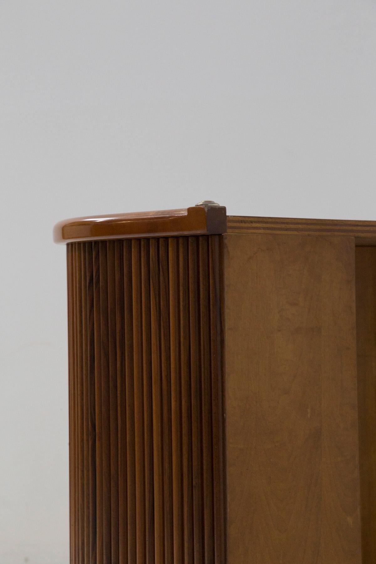 Elegant Italian Bar Console Table by Giorgetti in Wood and Brass 4