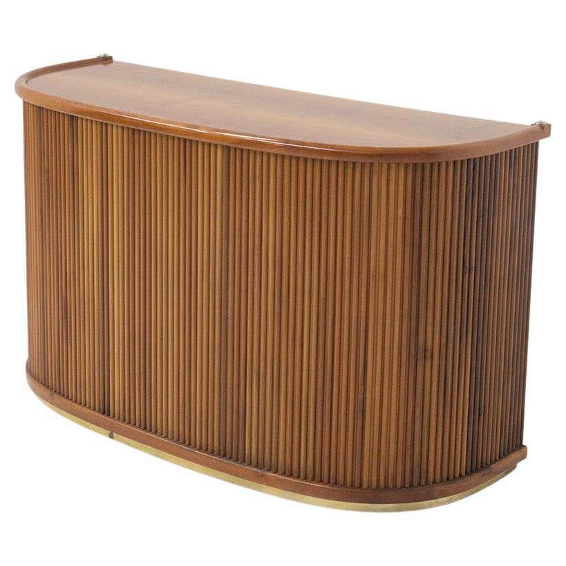 Chariot à boissons / chariot de bar vintage italien en parchemin laqué par Aldo Tura années 1960 Chariot à boissons / chariot de bar vintage italien en parchemin laqué par Aldo Tura années 1960