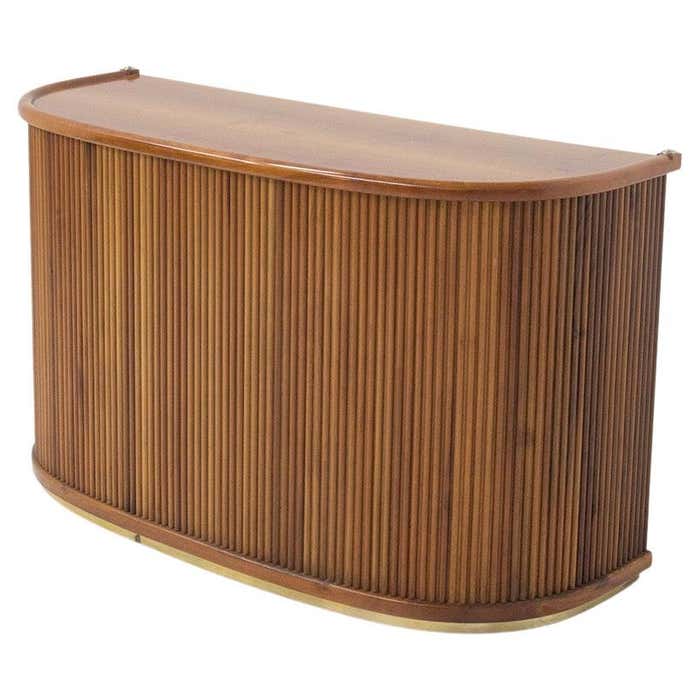Elegant Italian Bar Console Table by Giorgetti in Wood and Brass For ...