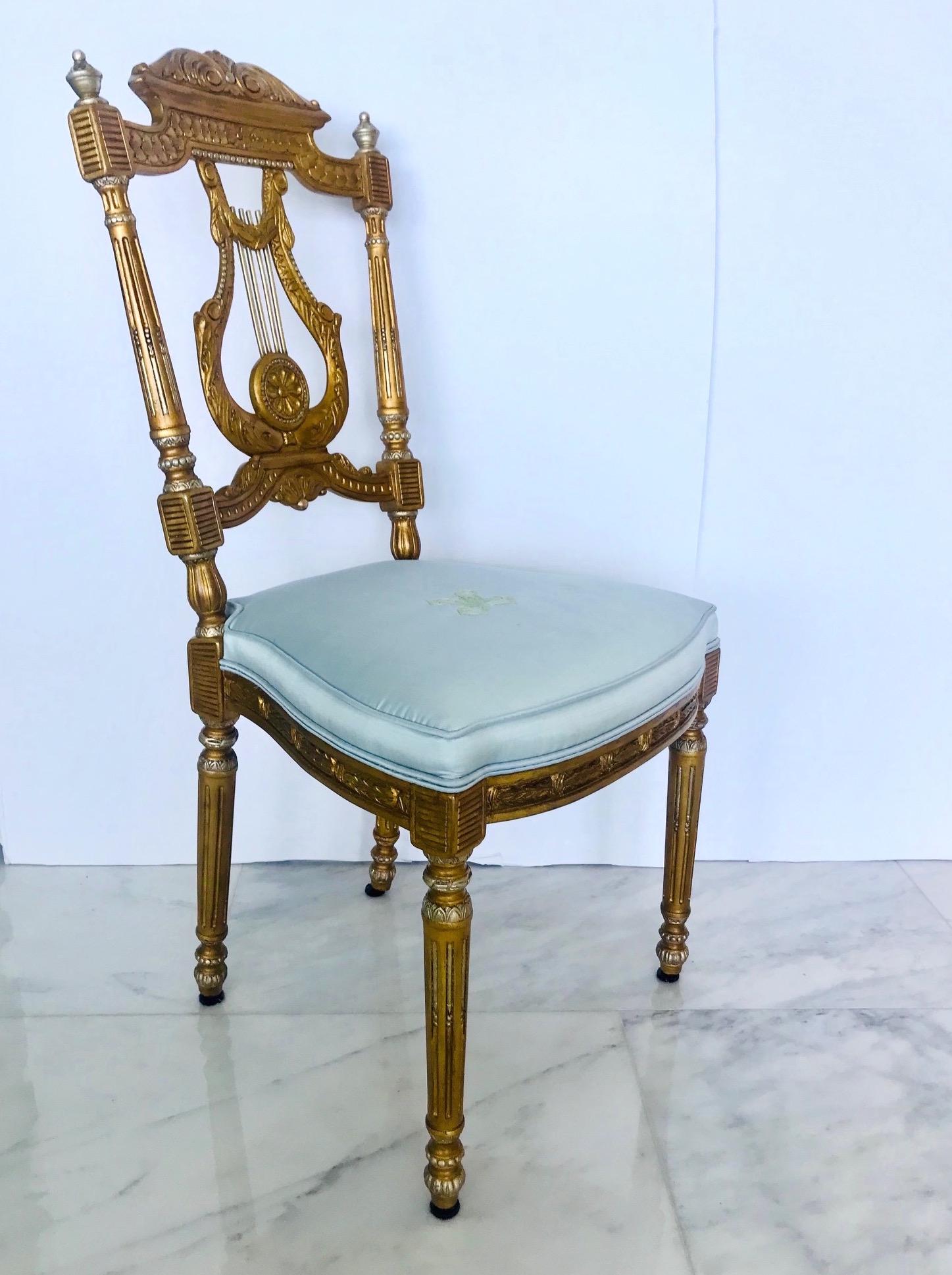 antique gold chair