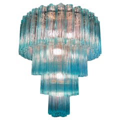 Eleganter blauer italienischer Kronleuchter von Valentina Planta, Murano