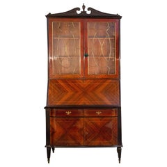 Vintage Elegant Italian Cabinet Bookcase Attributed to Paolo Buffa, 1950s