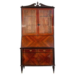 Elegant Mid-Century Italian Cabinet Bookcase, 1950s