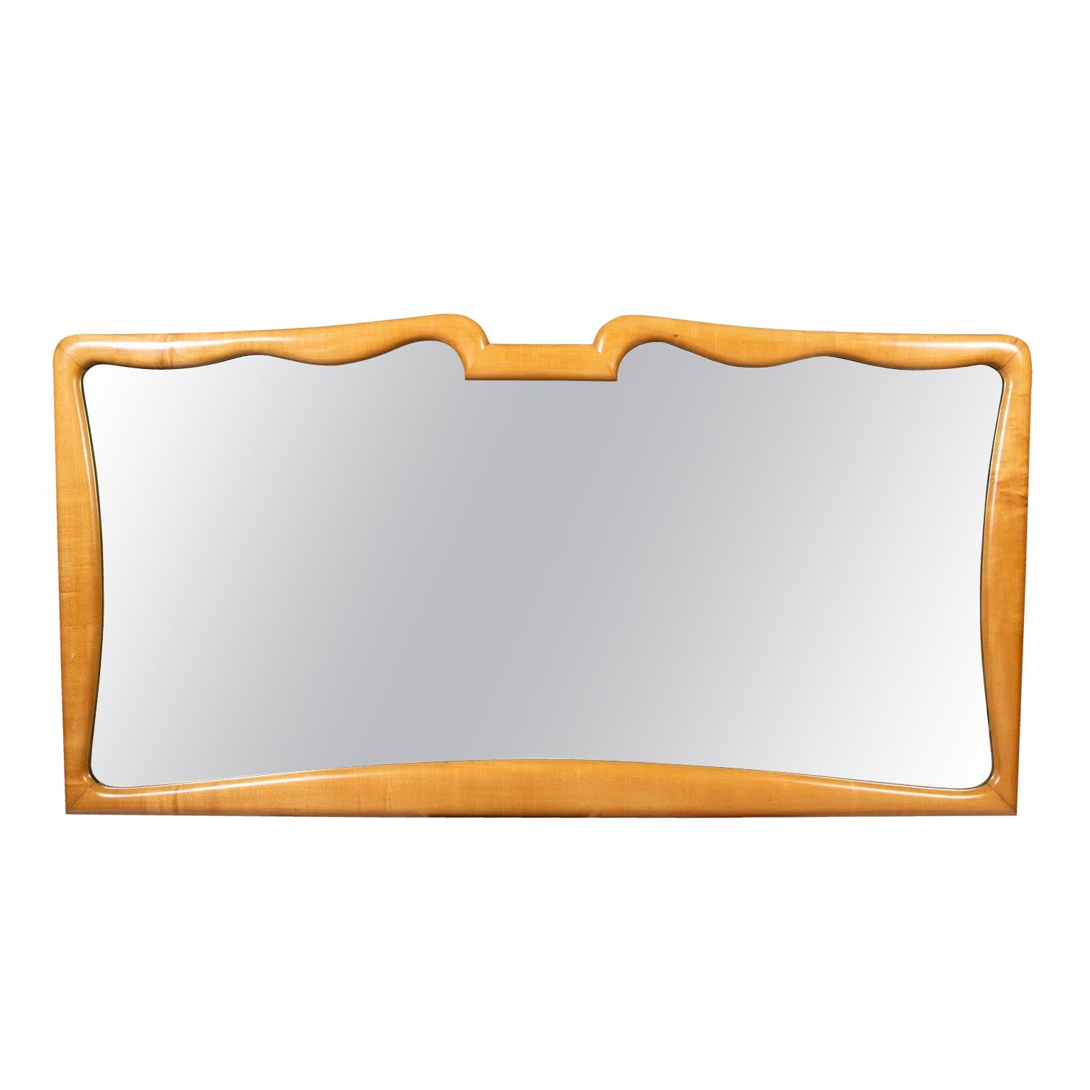 Elegant Italian Carved Frame Mirror For Sale