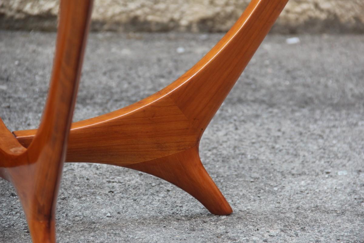 round glass and wood coffee table