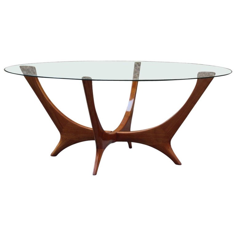 Mid Century Danish Modern Round Coffee Table Solid Teak Wood Rare Ebay