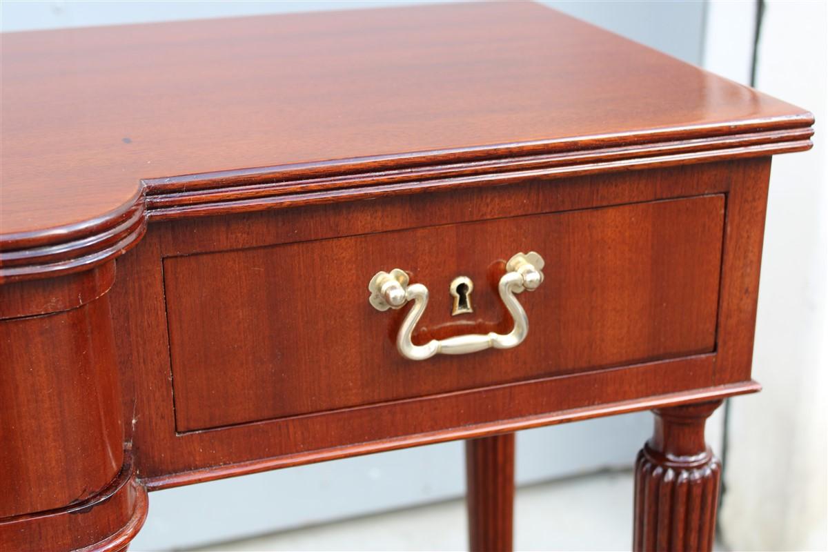 Elegant Italian Console of the Ducrot Manufacture in Mahogany with Three Drawers In Good Condition For Sale In Palermo, Sicily