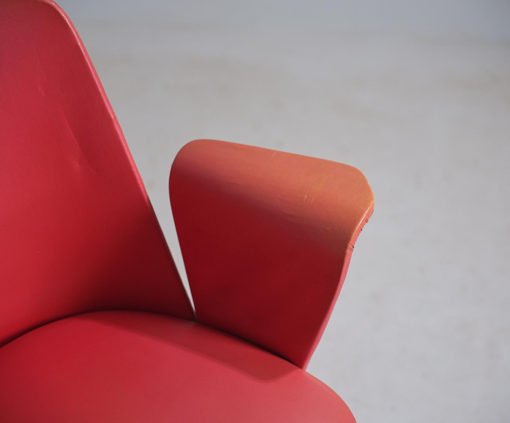 Milieu du XXe siècle Elegance de la chaise de bureau italienne des années 50 en vente