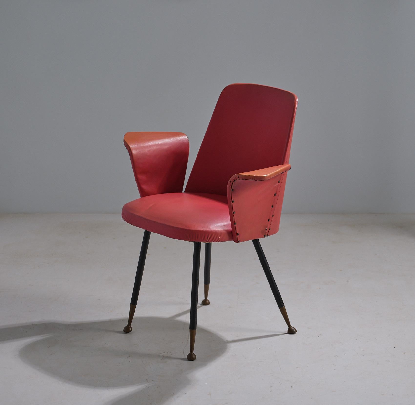 Elegance de la chaise de bureau italienne des années 50 en vente 1