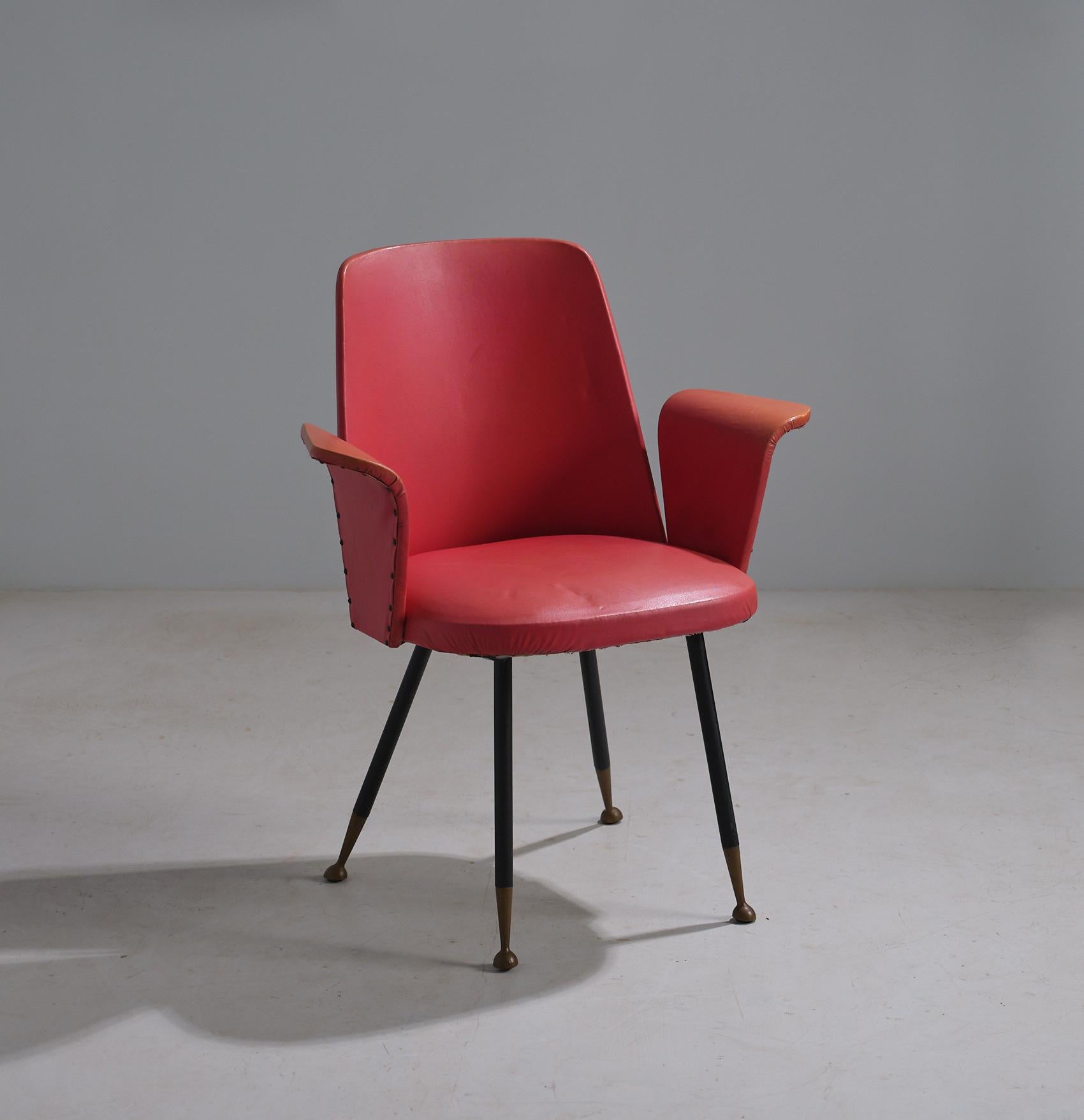 Elegance de la chaise de bureau italienne des années 50 en vente 3