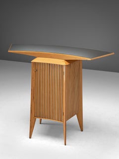 Elegant Italian Dry Bar with Glass Top, 1950s