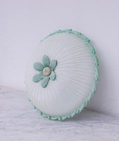 Elegant Italian Green and Murano Glass Ceiling Flower