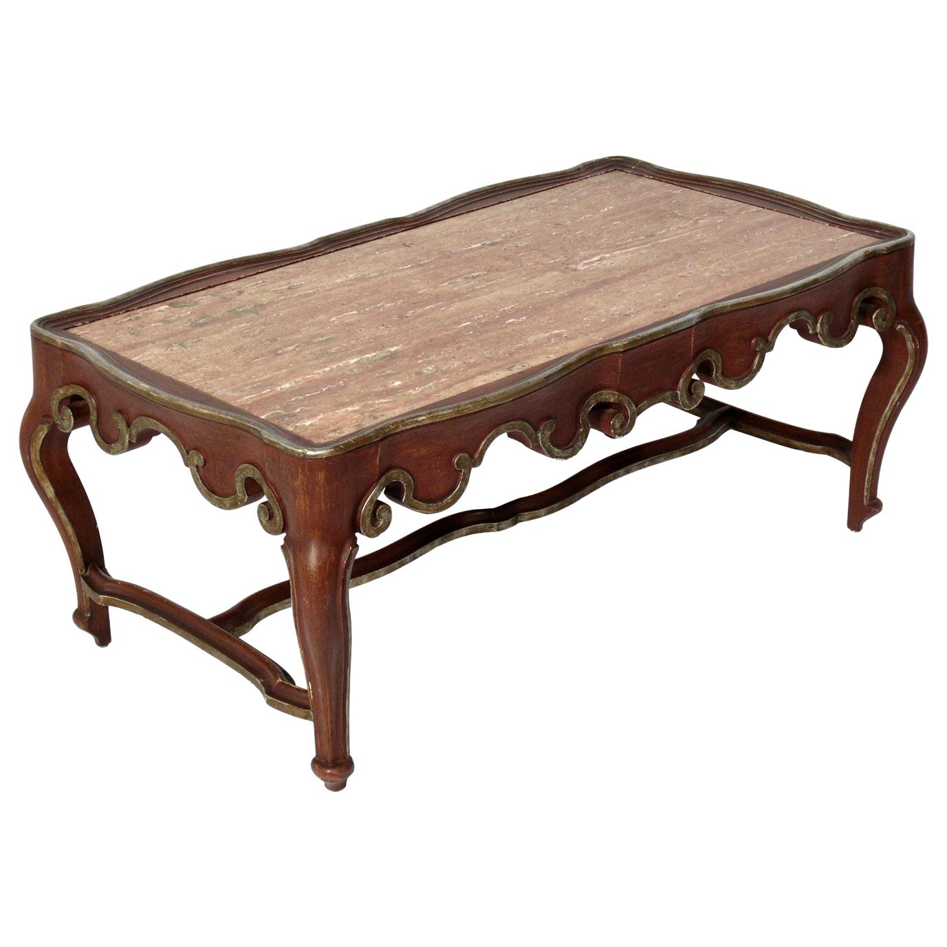 Italian Marble Top "Sputnik" Coffee / Cocktail Table at 1stDibs