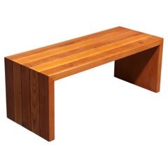 Elegant Italian Mid-Century Beechwood Bench (1960s)