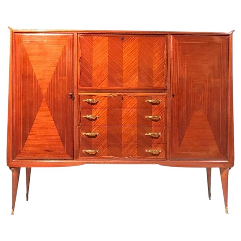 Elegant Italian Midcentury Bar Cabinet in the Style of Paolo Buffa, 1950s