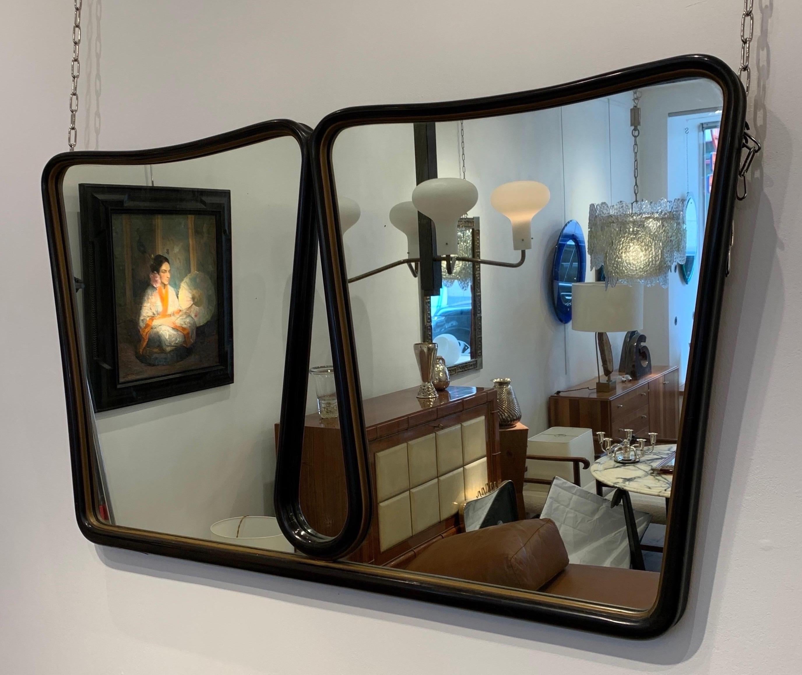 Elegant Italian Mirror, 1940s In Good Condition In Brussels, BE