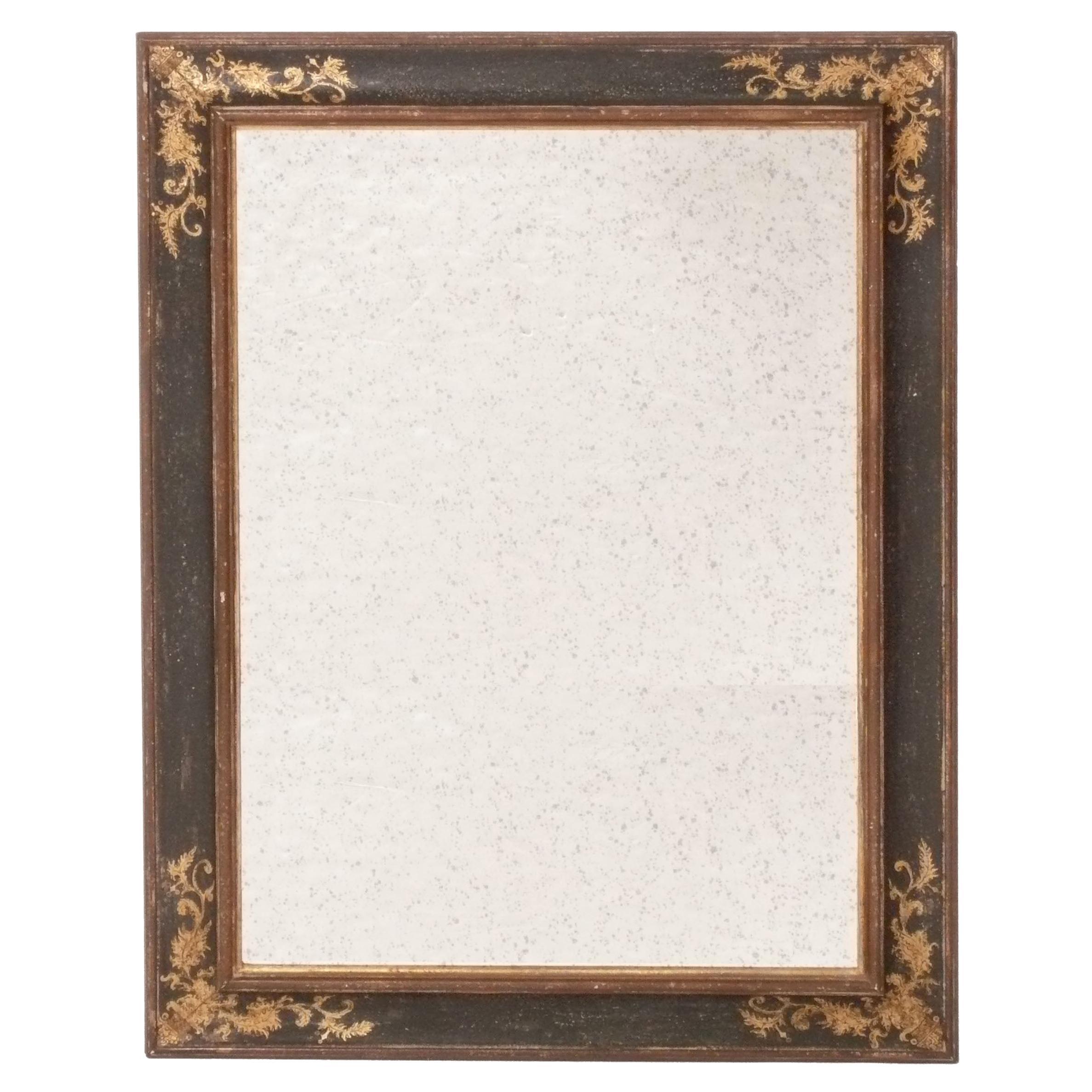 Elegant Italian Mirror 33.5"H x 25.5"W Circa 1940s Great Patina