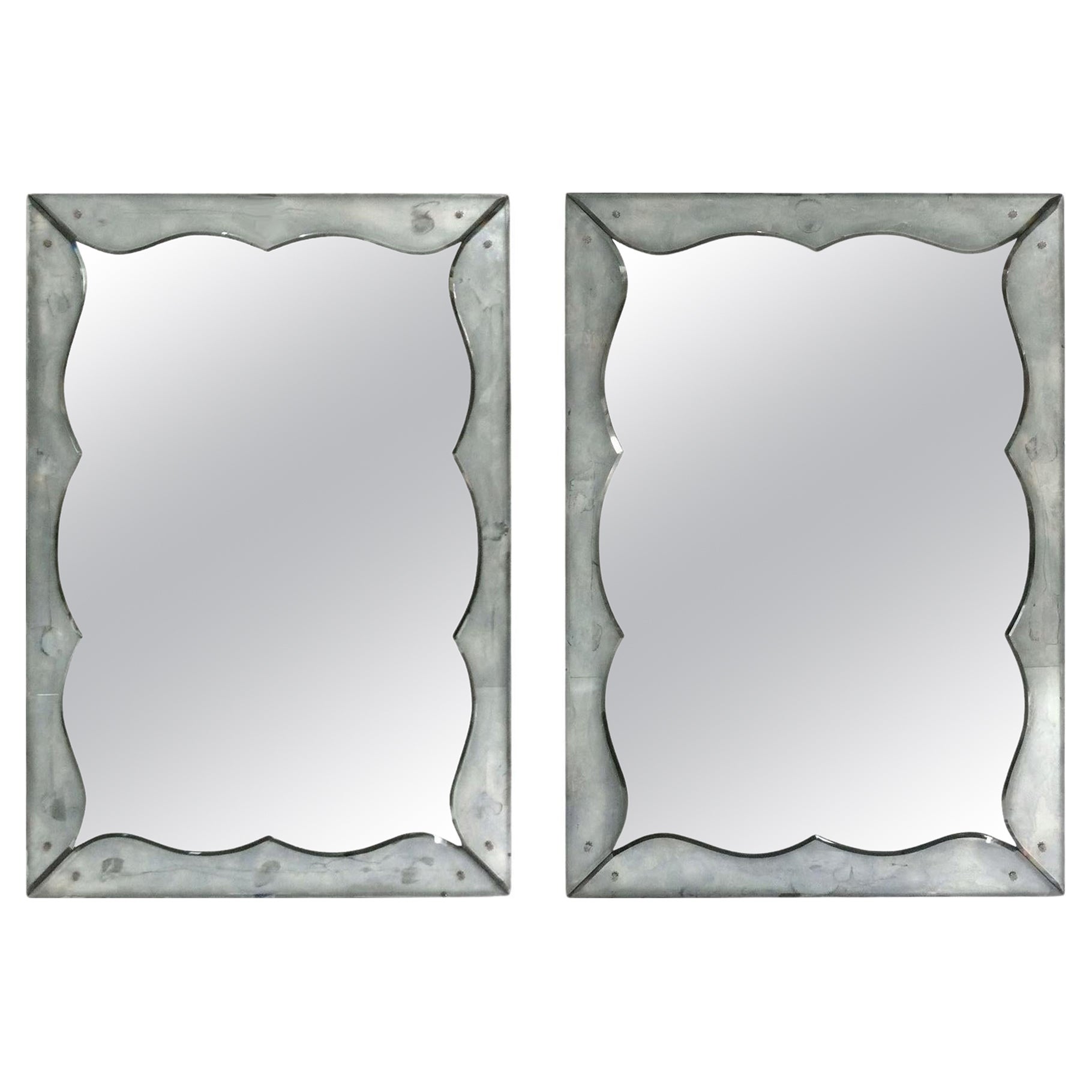 Elegant Italian Mirrors 46"H x 32"W circa 1940s