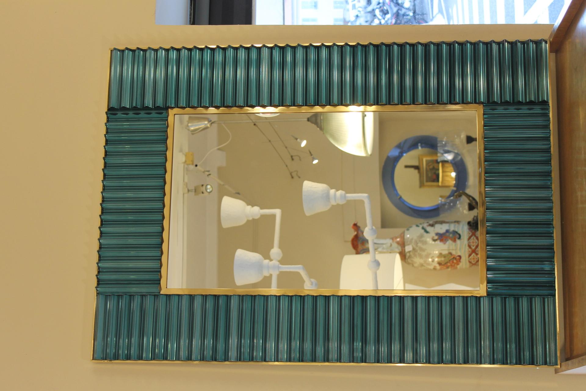 Élégant miroir et bâton italien de Murano en vente 10