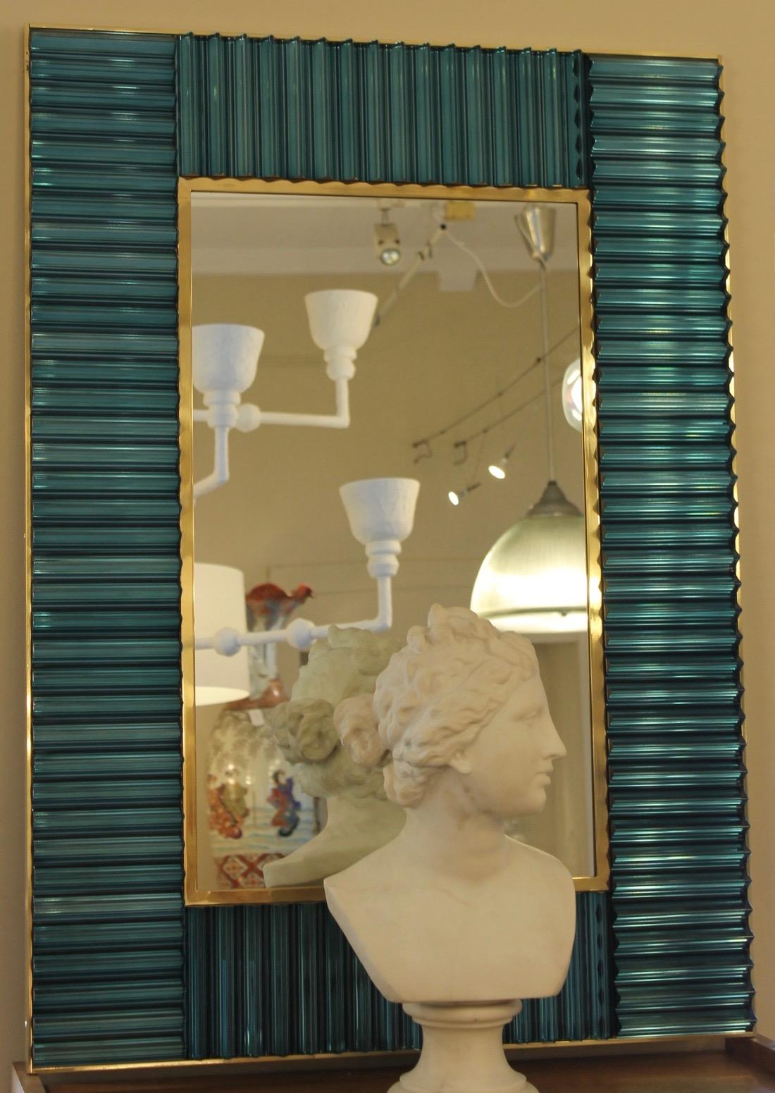 Élégant miroir et bâton italien de Murano Neuf - En vente à Nice, FR