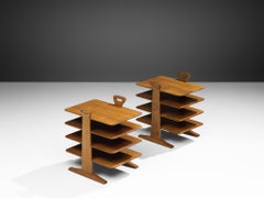 Elegant Italian Paper or Letter Trays in Walnut