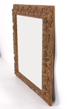 Elegante Espejo Dorado Estilo Regencia Italiano 40,5" x 35,5