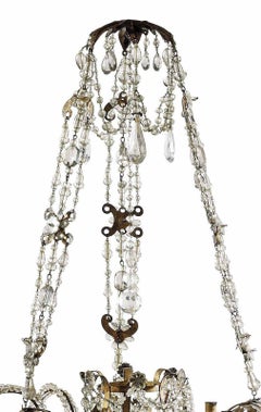 Elegant Italian Rock Crystal Chandelier