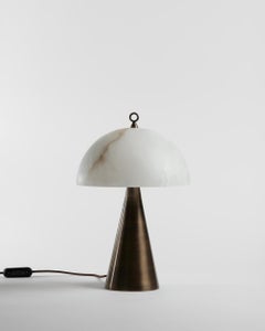 Elegant Italian Table Lamp "Fungotto" in brushed bronze