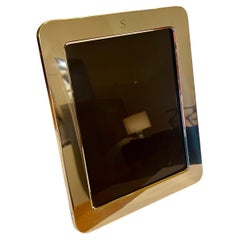 Elegant Italian Vintage 1970s Photo Frame in Silver Plated Finish