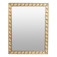 Elegant Ivory and Gilt Mirror